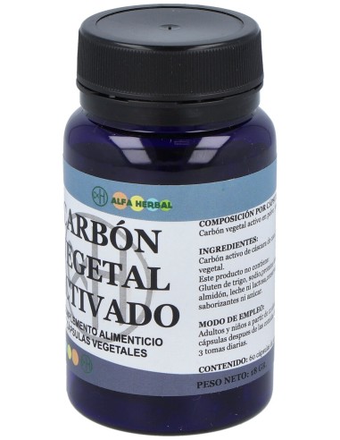 Alfa Herbal Carbon Vegetal Activado 60Caps