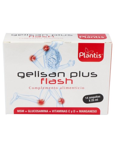 Plantis Gelisan Plus Flash Glucosamina + Curcuma + Msm 14 Ampollas