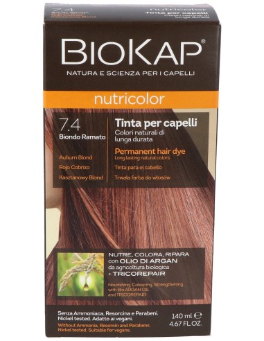 Tinte Auburn Blond Dye 140Ml. Rojo Cobrizo ·7.4