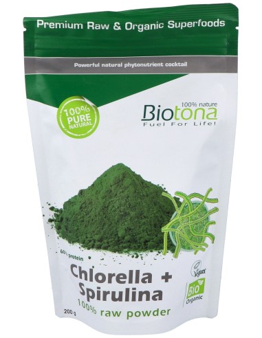 Biotona Chlorella Espirulina Bio Polvo 200G