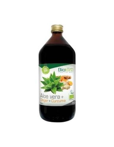 Biotona Jugo Aloe Vera+ Jengibre+ Curcuma Bio 1L