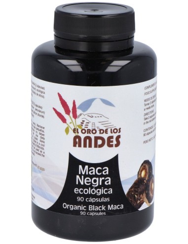 El Oro De Los Andes Maca Negra Ecológica 90 Cápsulas