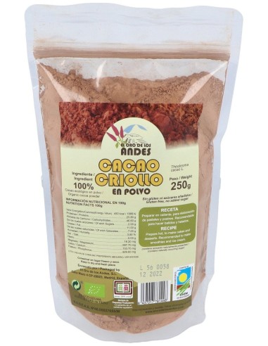 El Oro De Los Andes Cacao En Polvo 250G