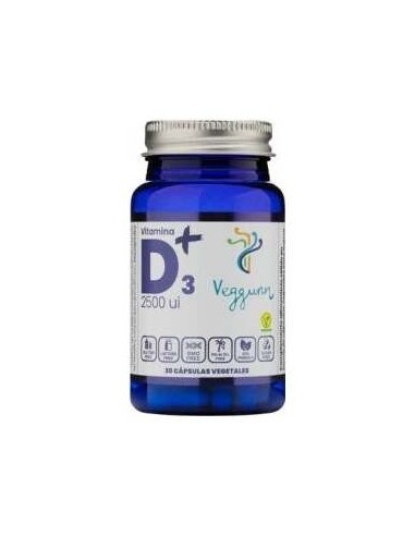 Veggunn Vitamina D3 2500Ui Plus 30 Cápsulas