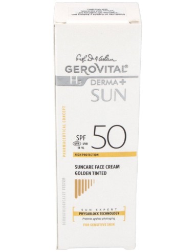 Gerovital Crema Solar Spf50 Tono Dorado 50Ml.