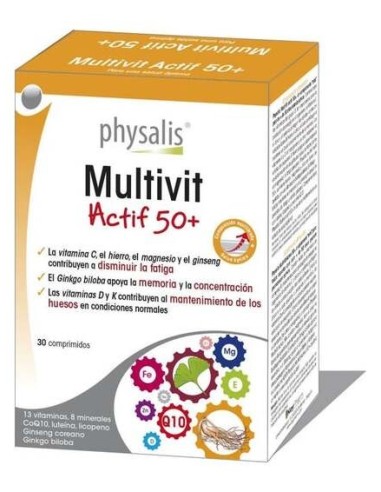 Physalis Multivit Actif 50+ 30Comp