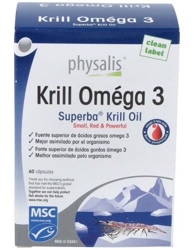 Physalis Krill Omega 3 60Caps