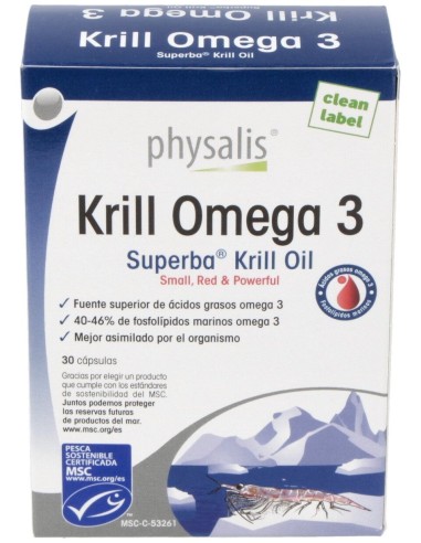 Physalis Krill Omega 3 30Caps