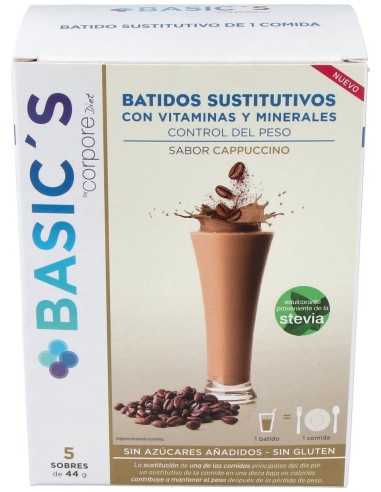 Corpore Diet Basic'S Batido Sustitutivo Capuccino 5 Sobres