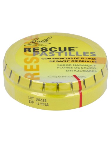 Rescue Pastillas Naranja Sauco 50Grs. Flores Bach