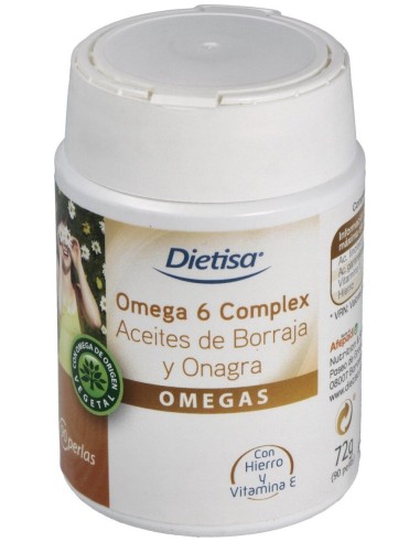 Dietisa Omega 6 Complex Aceite De Borraja Y Onagra 90 Perlas