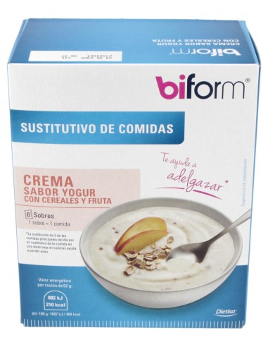 Biform Natillas Yogur De Cereales Y Fruta 6 Sobresx50G