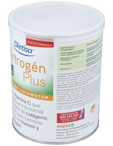 Artrogen Plus Con Acido Hialuronico 350G.