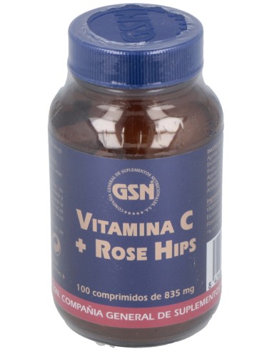 Vitamina C + Rose Hips 650Mg.Con Bioflav.Citr.100C