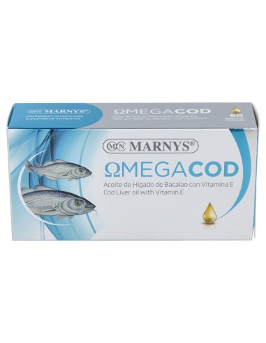 Marnys Omegacod Aceite De Hígado De Bacalao Con Vitamina E 60 C