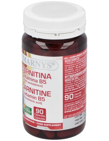 Marnys L-Carnitina + Vitamina B5 90Cáps