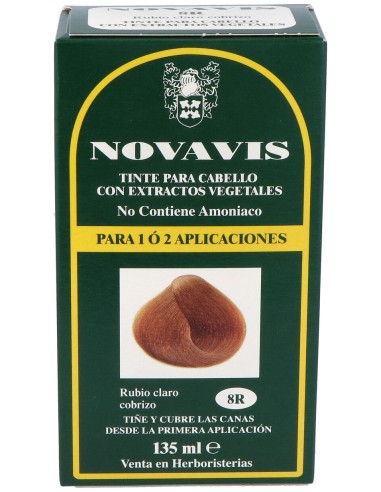 Tinte Novavis 8R Rubio Claro Cobrizo 120Ml.