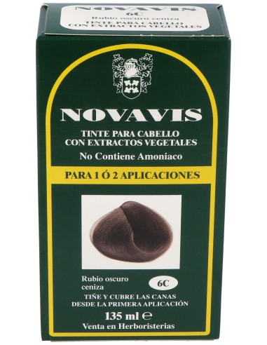 Tinte Novavis 6C Rubio Oscuro Ceniza 120Ml.