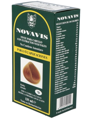 Tinte Novavis 7D Rubio Dorado 120Ml.