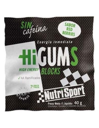 Nutrisport Higums Sin Cafeina Red Berries 20 Sobres