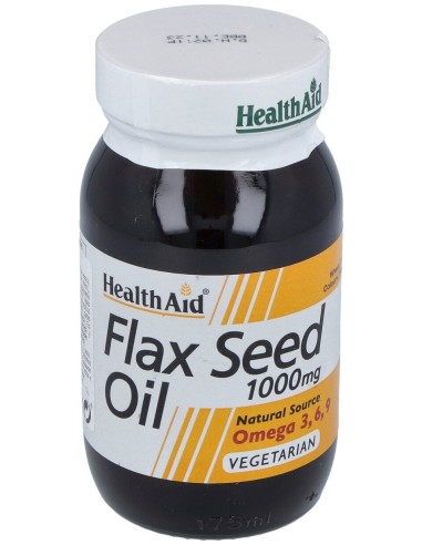 Aceite De Linaza Flaxseed Oil 60Cap. Health Aid