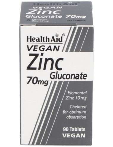 Healthaid Gluconato De Zinc 70 Mg 90 Comprimidos