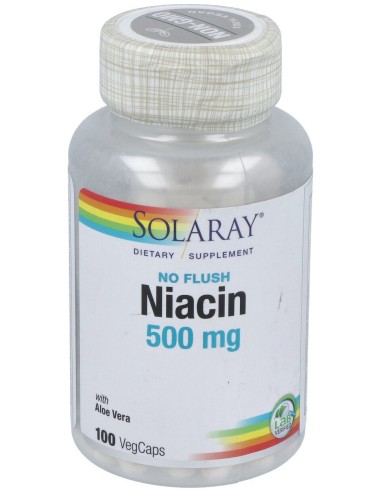 Solaray Niacin 500Mg (No Ruborizante) 100Cáps