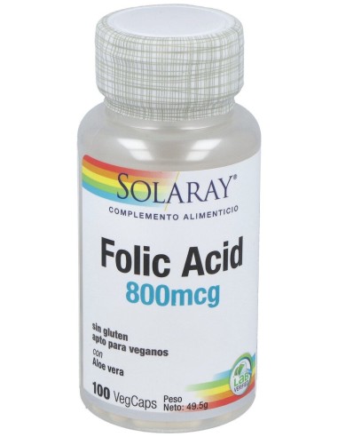 Acido Folico 800Mcg. 100Cap.