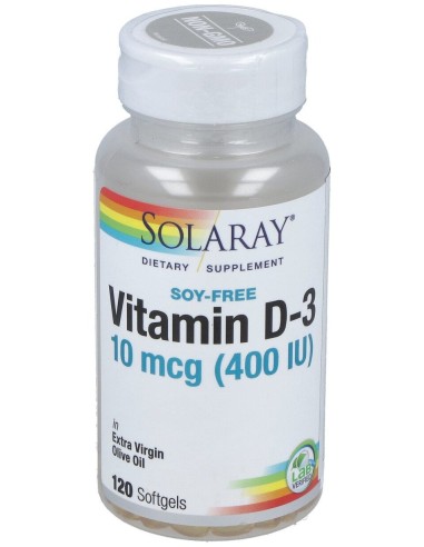 Solaray Vitamina D3 400Ui 120Caps
