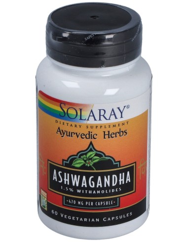 Solaray Ayurvedic Herbs Ashwagandha 470Mg 60Caps