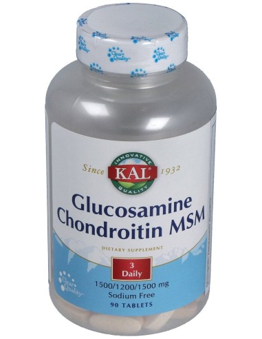 Kal Glucosamina/Condroitina/Msm 90 Comp