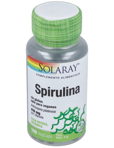 Solaray Spirulina 410Mg 100Comp