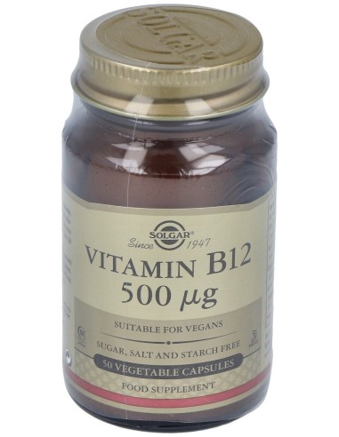 Vitamina B12 (Cianocobalamina) 500Mcg 50Cap