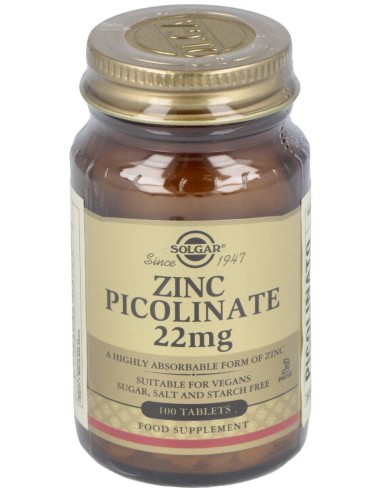 Zinc Picolinato 22Mg. 100Comp.