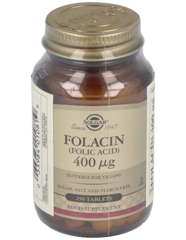 Acido Folico 400Mcg. (Folacin) 250Comp