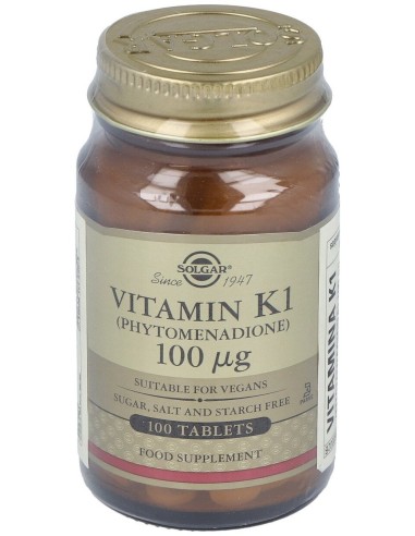 Vitamina K Natural 100Mcg. 100Comp.