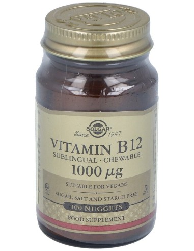 Vitamina B12 Cianocobalamina 1000Mcg. 100Comp.Mast