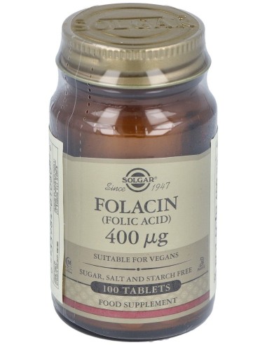 Acido Folico 400Mcg. (Folacin) 100Comp