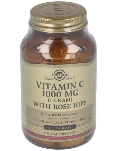 Vitamina C 1000Mg Rose Hips 100Comp.