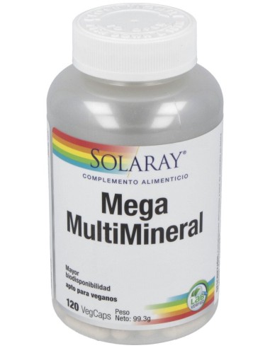 Solaray Mega Multi Mineral 120Cáps Sol