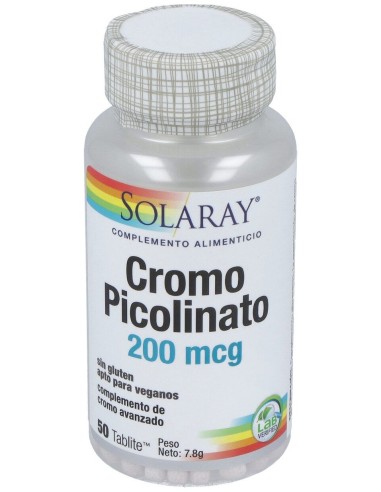 Solaray Chromium Picolinate 200 50 Tabletas