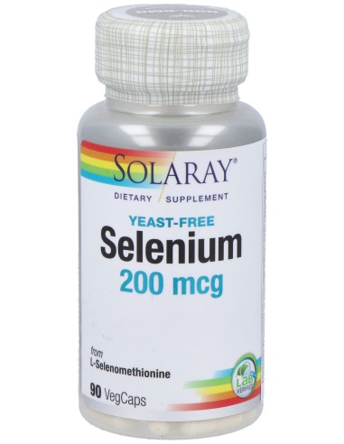 Solaray Selenio 200Mcg Sin Levaduras 90Cáps