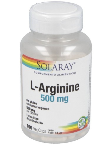 Solaray L Arginine 500Mg 100Caps