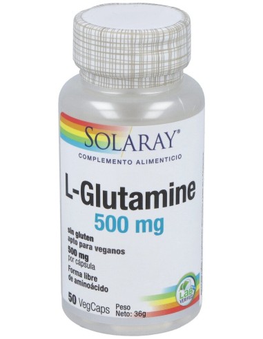 Solaray L-Glutamina 500Mg 50Caps