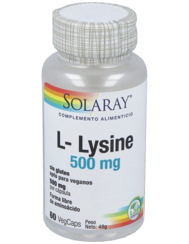 Solaray L Lysine 500Mg 60Caps
