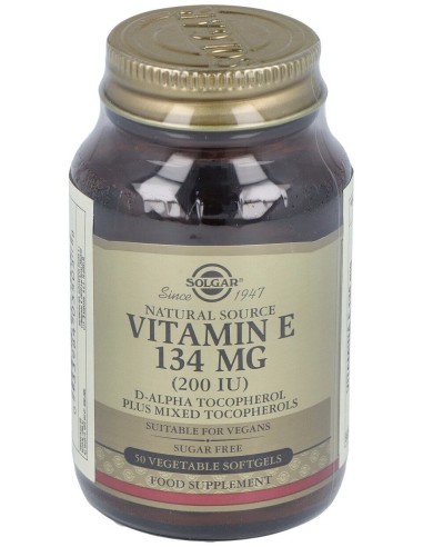 Vitamina E 200Ui (134Mg) 50Cap.Blanda Veg.