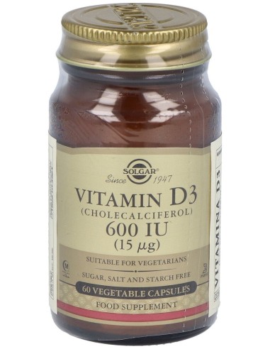 Vitamina D3 600Ui 15Mcg. 60Cap.Veg.