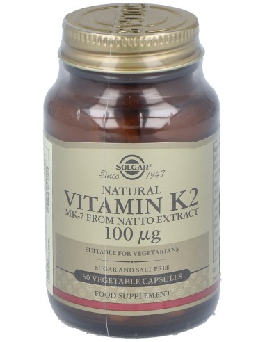 Vitamina K2 100Mcg.(Menaquinona-7) 50Cap.Veg