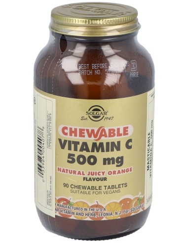 Vitamina C 500Mg. Naranja 90Comp.Masticables