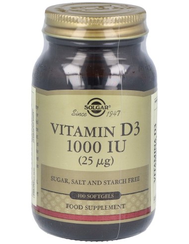 Vitamina D3 1000Ui (25Mcg) 100Cap.Blandas